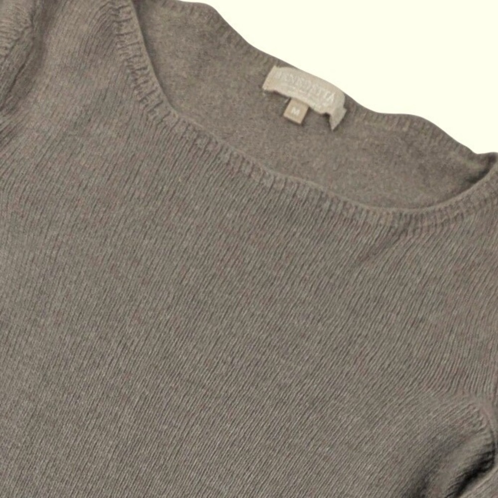 Benedetta B. Merino Cashmere Boat Neck Sweater Classic Brown Capsule Earthy M